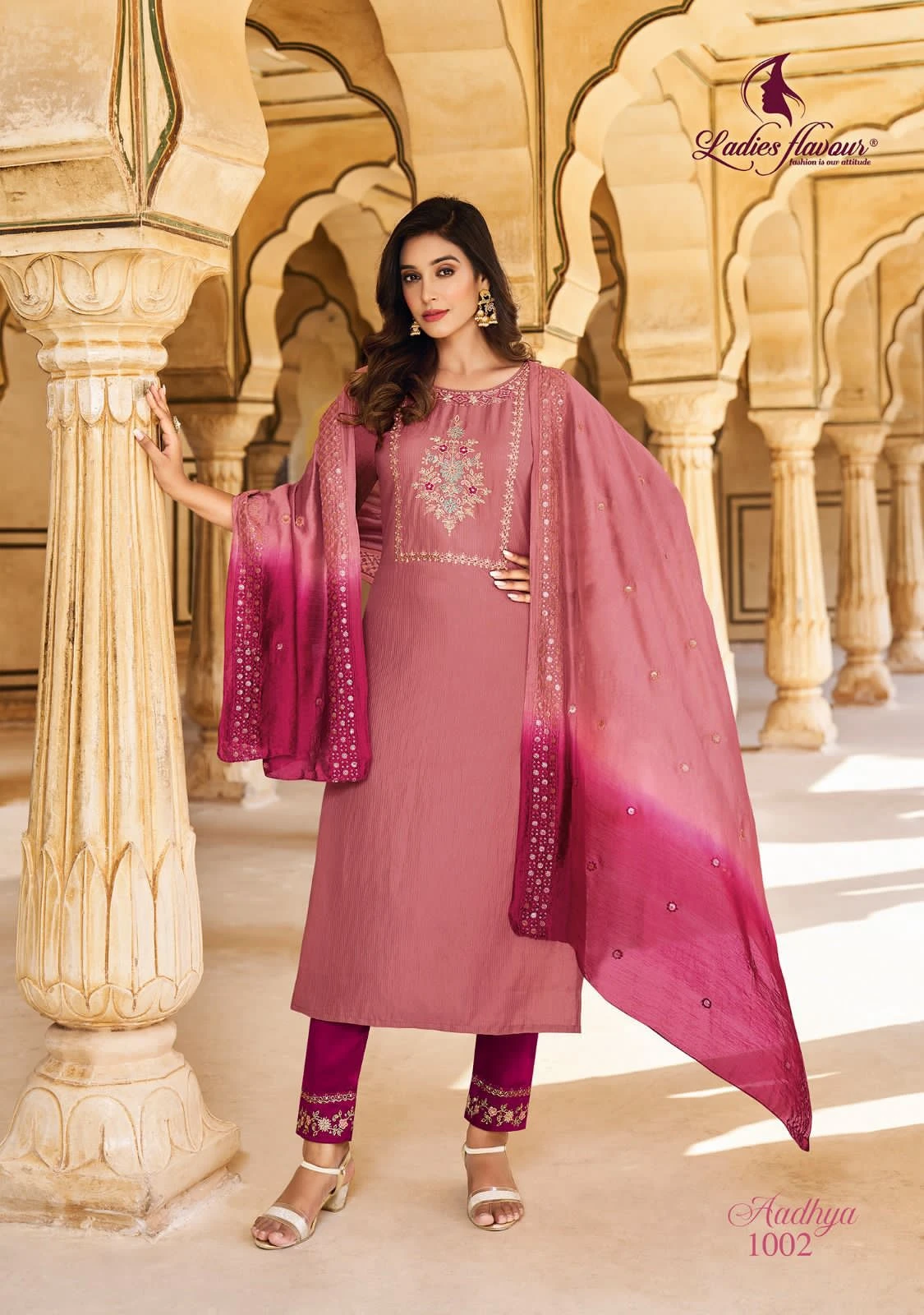 Ladies Flavour Aadhya Heavy Chinon Wholesale Readymade Salwar Suit Catalog — Wholesale Salwar Suits, MPA wholesale from Surat - Gallery Image 3